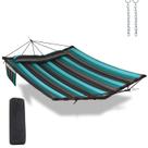 Hammock TEGERDEGER 3,7 m, 2 pessoas, 204 kg, capacidade, Teal Stripes