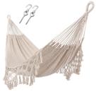 Hammock ZEANZ XL, tecido à mão, corda de algodão grosso, capacidade de 250 kg