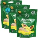 Hana natural life aveia banana mamão 80g snacks para cães adultos kit com 3 un