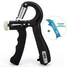 Hand Grip Exercitador Para Mãos Punho Emborrachado Com Contador 10 a 60 kg Preto + Chaveiro CBRN19908