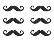 Handlebar Hairy 'Staches Beistle 6 peças de 5 cm (preto)