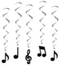 Hanging Musical Note Whirls Beistle (5/pacote) para festa Hanging Musical Note Whirls Beistle (5/pacote) para festa