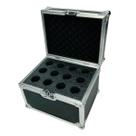 Hard Case Baú 12 Microfones com Fio Prime Interior de Espuma