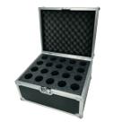 Hard Case Baú 20 Microfones com Fio Prime Interior de Espuma