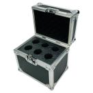Hard Case Baú 6 Microfones com Fio Prime Interior de Espuma