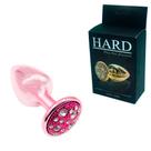 HARD - Plug Anal em Metal com a Base Cravejado - 6,5 X 2,5 CM COR: ROSA