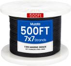 Hardware do sistema de trilhos de cabos Muzata Black Stainless Steel