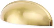 Hardware Handle goldenwarm, pacote com 12 puxadores de copo de latão de 7,6 cm