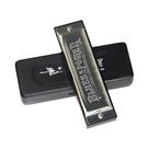 Harmonica 10 Buracos Bruce Senior Blues - Com Caixa de Latão e Aço Inoxidável