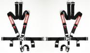 Harness RaceQuip, par preto de 5 pontos com cinto de ombro individual