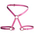 Harness Rosa Garter Cintura Feminino Lingerie Lolita Couro Estilo Harajuku Anime Cosplay