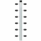 Haste 25x25 1 Metro C/12 - Castanhas E Ganchos (passagem) Aluminio Cerca Eletrica Securi Service