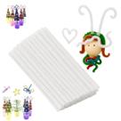 Haste de chenille brilhante 30cm flexível limpador de cachimbo para cabelo maluco decorações enfeites de natal pct 100un