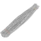 Haste de Chenille Glitter 30cm - Prata - 100 unidades