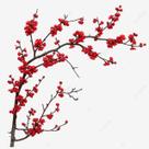 Haste de Flor de Cerejeira Artificial Salmão - 80 cm