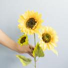 Haste de Flor de Girassol Artificial Amarelo