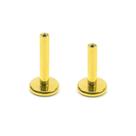 Haste de Piercing em Titânio Dourado PVD 1.2mm Rosca Interna - 1 Unidade Haste de Piercing em Titânio Dourado PVD 1.2mm Rosca Interna - 1 Unidade