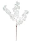 HASTE FLOR CEREJEIRA DECORATIVO BRANCO 95cm