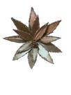Haste flor de Natal dourado c/ brilho Poinsettia - 30 x 65cm