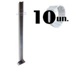 Haste para concertina 30cm galvanizada base - 10 unid.