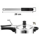 Haste Para Panela De Pressão Moderna Aço Cromado 7 Lts 28 Cm - Rochedo