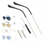 Haste Perna Compatível Com Ray Ban Resposição Tipo Aviador Conserto Óculos Sol peça logo reposição original caçador hexagonal round grau solar Haste Perna Compatível Com Ray Ban Resposição Tipo Aviador Conserto Óculos Sol peça logo reposição original caçador hexagonal round grau solar