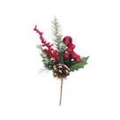 Haste Pick Natalino de Berry e Pinha 25 Cm Natal Formosinha