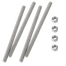 Haste rosqueada Hipicco M6 x 350 mm, aço inoxidável 304, pacote com 4 Haste rosqueada Hipicco M6 x 350 mm, aço inoxidável 304, pacote com 4