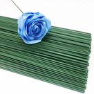 Hastes de arame floral 100 peças 40 cm verde calibre 2
