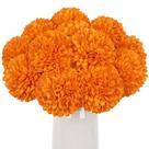 Hastes de flores artificiais Briful 12 peças de crisântemo laranja de 28 cm