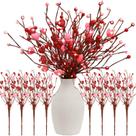Hastes de Flores Artificiais com Glitter Lyrow - Pacote com 8 Unidades (40cm)