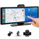 Haudio Estéreo Portátil Inalámbrico para Auto con CarPlay, Pantalla Táctil HD de 10.26" para Auto con Apple CarPlay y Android Auto, Cámara de Reversa, GPS, Bluetooth, Control de Voz, Mirror Link, FM, AUX, Ajuste Universal