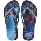 Havaianas Chinelo Infantil Slim Princesas Frozen Azul Brilhante