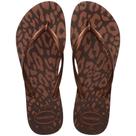 Havaianas Slim Animals Café Marrom Acobreado Metálico
