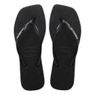 Havaianas Slim Square Logo Metalico (Preto/prata)