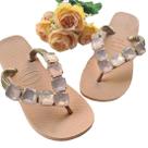 Havaianas top rosa ballet customizado pedraria rosa