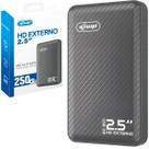 HD Externo Knup 250GB USB3.0 Slim Portátil Preto