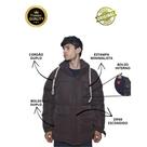 HD Hawaiian Dreams Jaqueta Pesada Original Com Capuz Bolso Interno Marrom Cor:MarromTamanho:GG