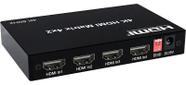 Hdmi Matrix 4X2 Com Controle Remoto 4 Em 2 Out