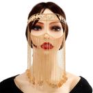 Head Chain DouuyuHet Gold Crystal Vintage para mulheres Head Chain DouuyuHet Gold Crystal Vintage para mulheres