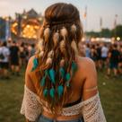 Headband Hippie Para Festivais Com Penas Naturais Coloridas Estilo Boêmio Moderno