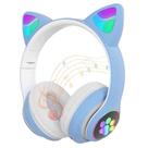 Headphone Bluetooth Gatinho com LED Fones Sem Fio Estilo Cute com Microfone e Som Estéreo