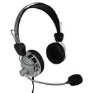 Headphone Estéreo com Microfone para PC e Notebook P2 Duplo 3,5mm Isolamento Sonoro Microfone Flexível Controle de Volume