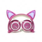 Headphone Orelha de Gato Rosa com LED HFC22