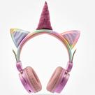 Headphone Unicórnio Bluetooth Rosa com Microfone para Crianças Headphone Unicórnio Bluetooth Rosa com Microfone para Crianças
