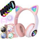 Headset Fone De Ouvido Bluetooth Led Orelha Gato e Pulseira Led Digital