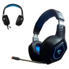 Headset Fone Ouvido Gamer Pc Celular Video Game Led Azul