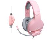 Headset Gamer 7.1 PINK FOX HS414 USB Oexgame Rosa