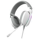 Headset Gamer Pcyes Nowy White Ghost, RGB, USB Surround, Driver 40Mm, Microfone Destacável, Branco - Hgnw40Wg