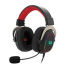Headset Gamer Redragon Zeus X RGB USB 7.1 Áudio H510 - Preto/Vermelho